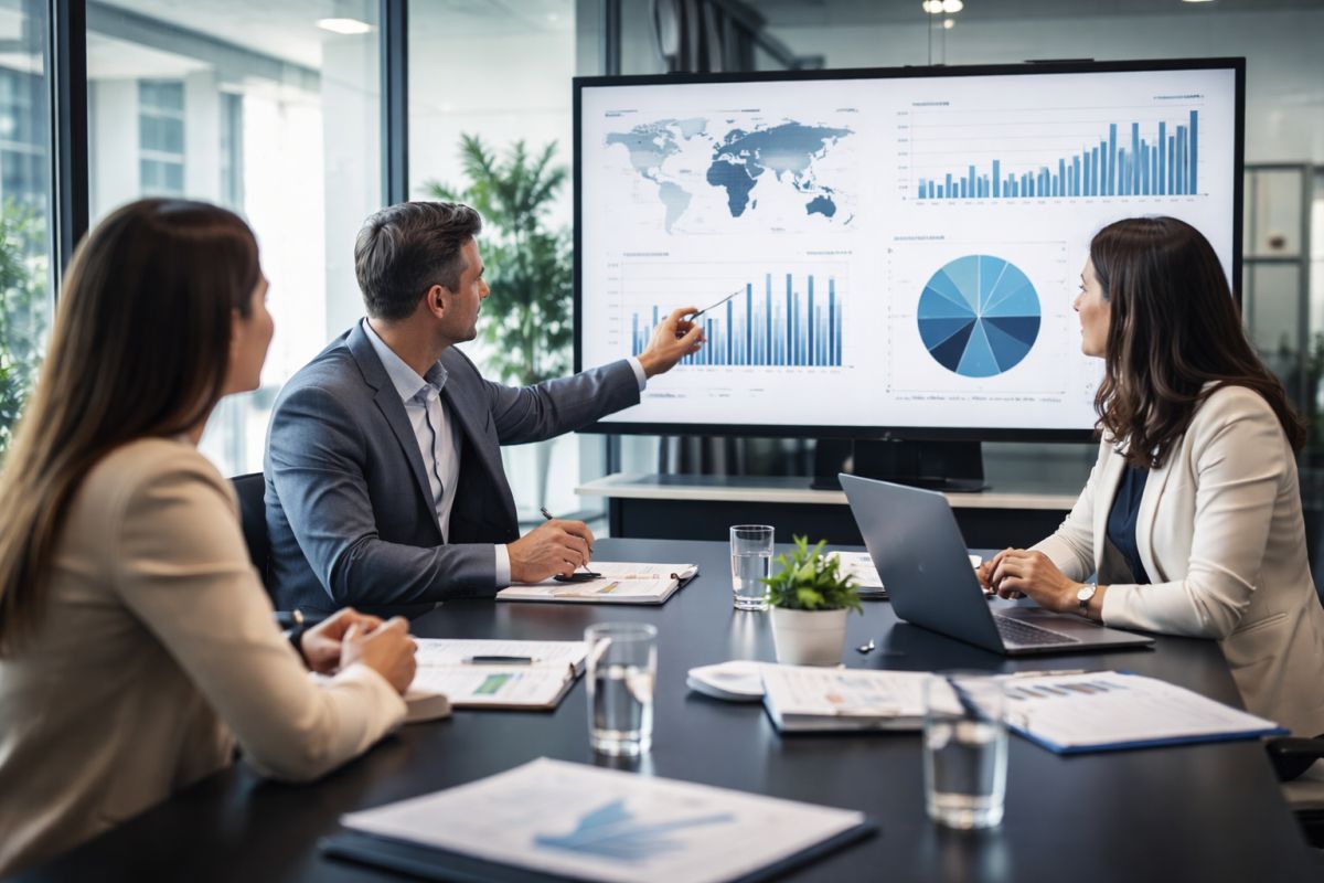 Reunião estratégica empresarial
